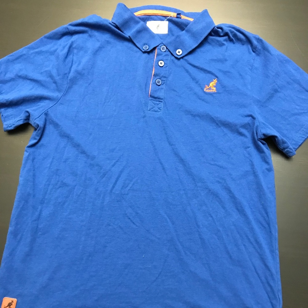 Kangol Men's Short Sleeve Navy Blue Polo